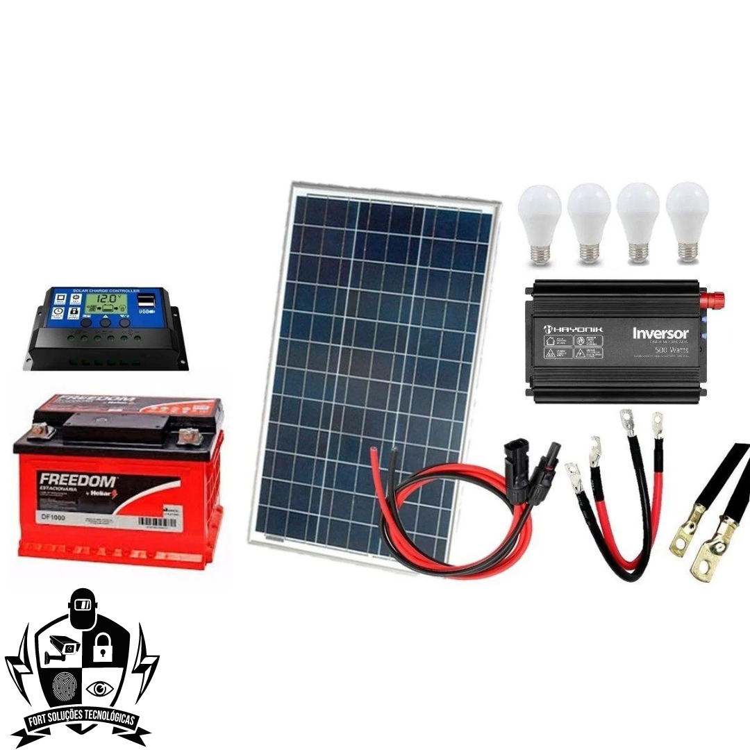 Instalação de energia solar off grid