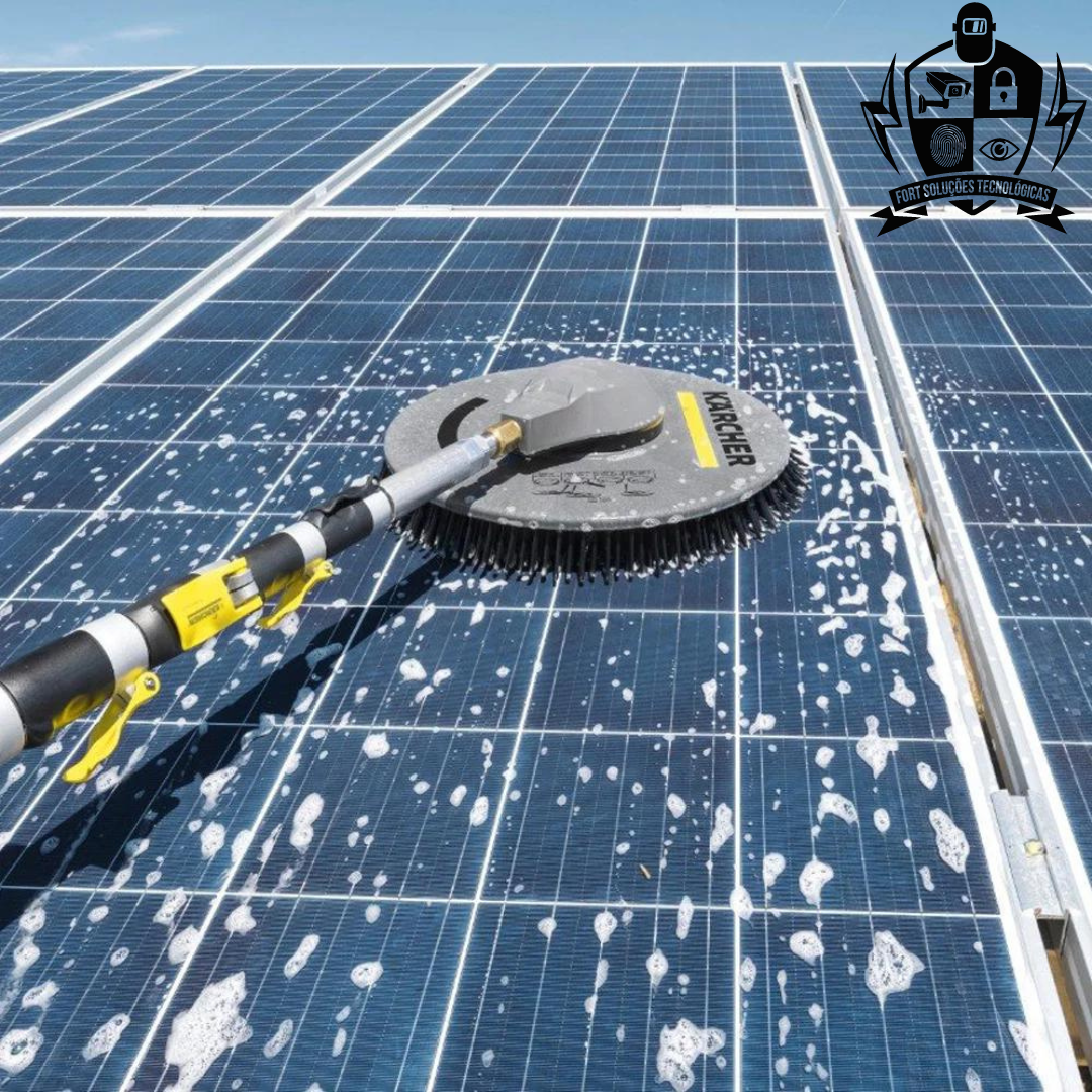 Limpeza e manutenção de placas solar